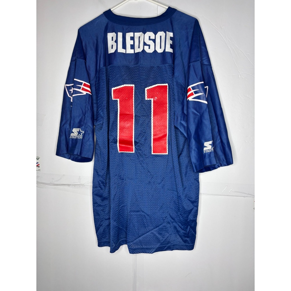Vintage Starter New England‎ Patriots Drew Bledsoe 11 Jersey Blue Mens XL 52